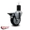 Service Caster 4'' Black Poly Swivel 1-3/4'' Expanding Stem Caster with Brake SCC-EX20S414-PPUB-BLK-PLB-134 - alternate 3